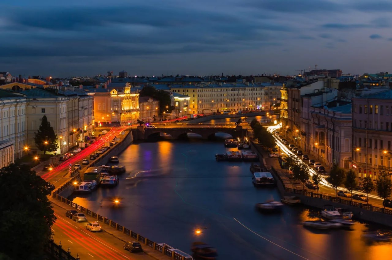 Санкт петербург ночью