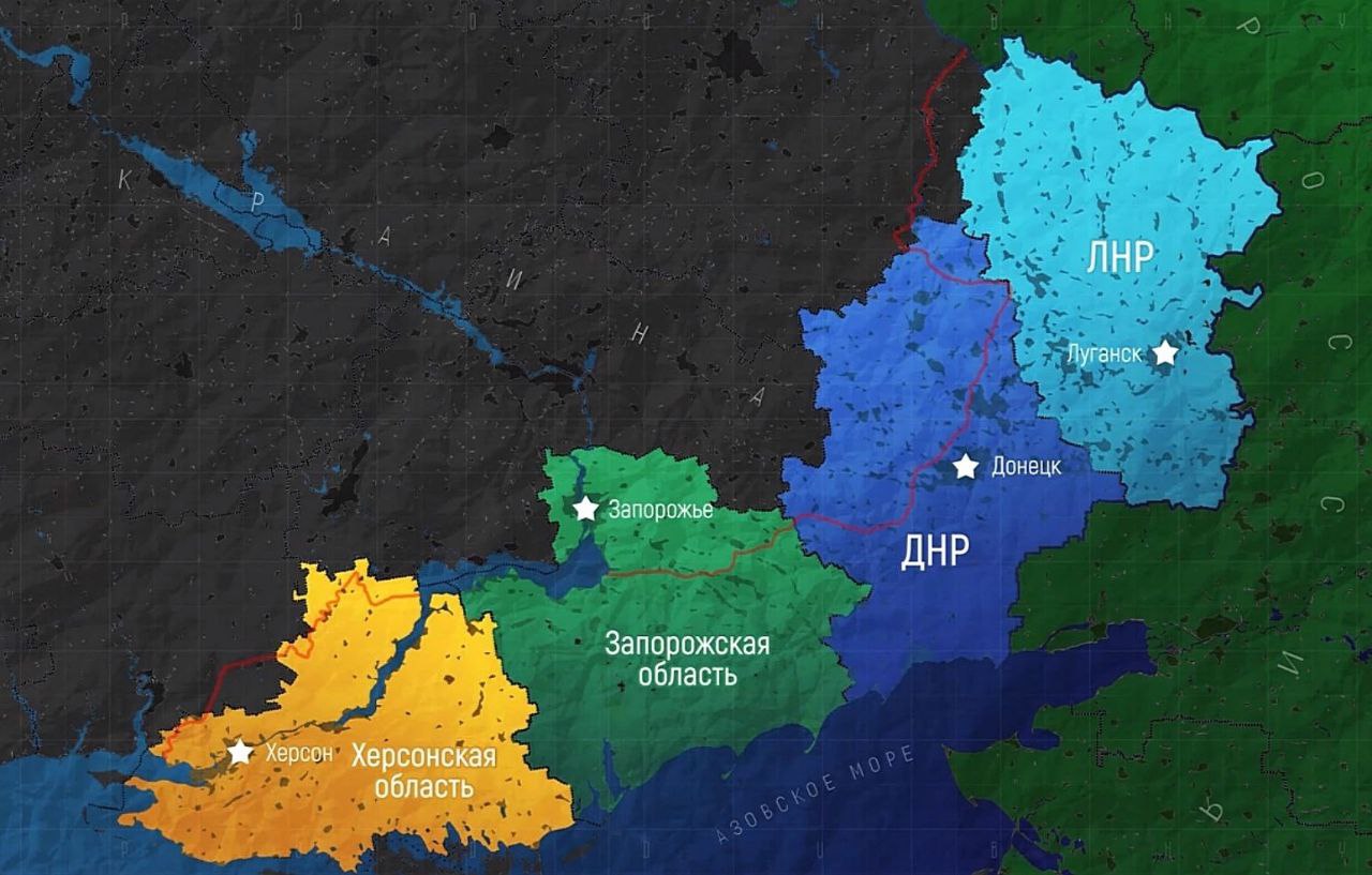 Карта херсонской и запорожской области украины