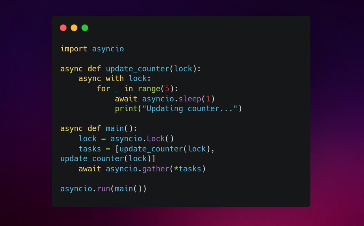 Модуль в Python. Счетчик в питоне. Модуль в питоне. Asyncio.